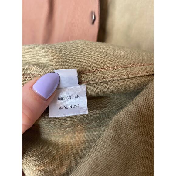 NOMIA Stretch Twill Rose Clay Cropped Cotton Chore Jacket Small - Picture 6 of 6